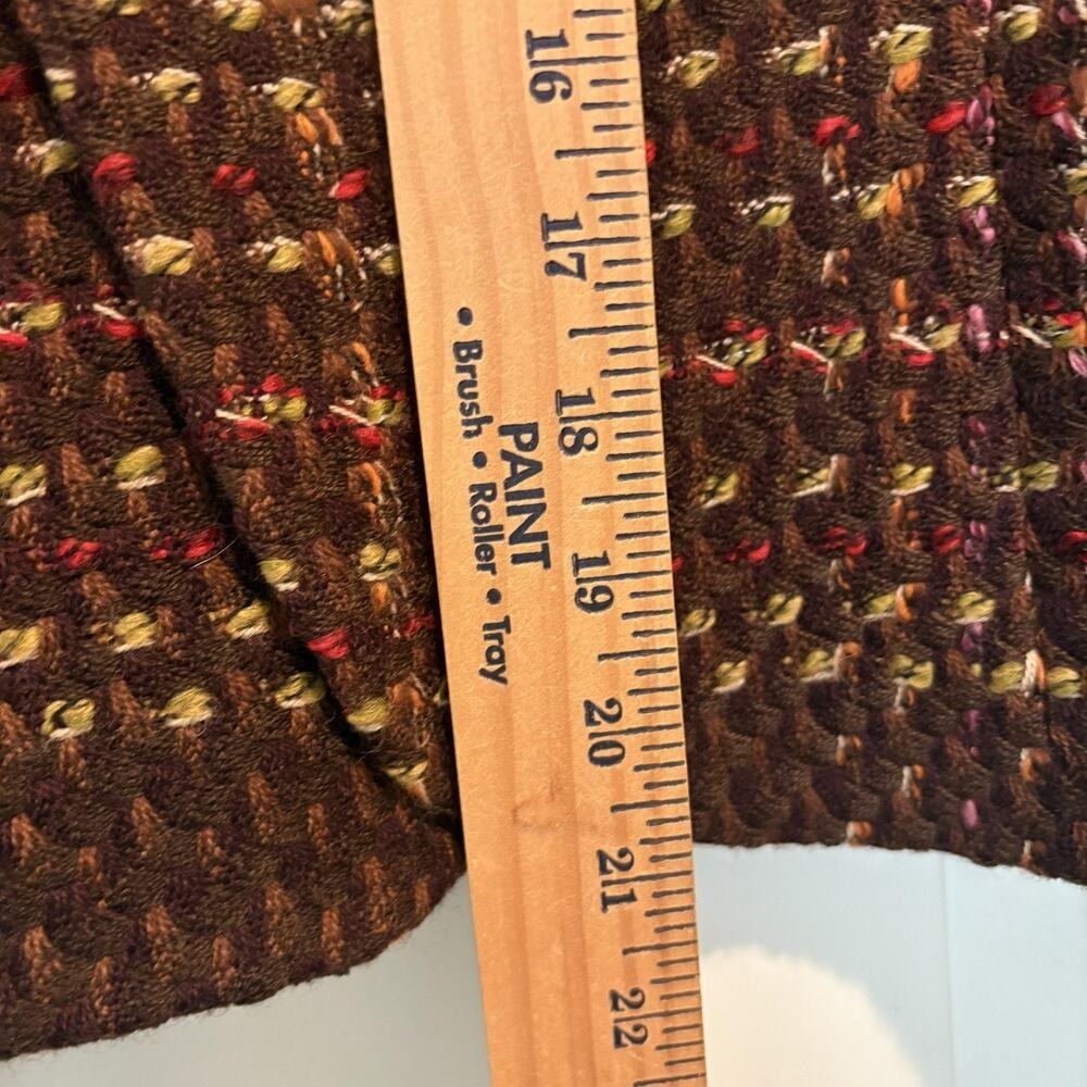 Vintage Garfield & Marks Jacket Womens 6 Brown Plaid Winged Collar Wool Made USA - Picture 11 of 14